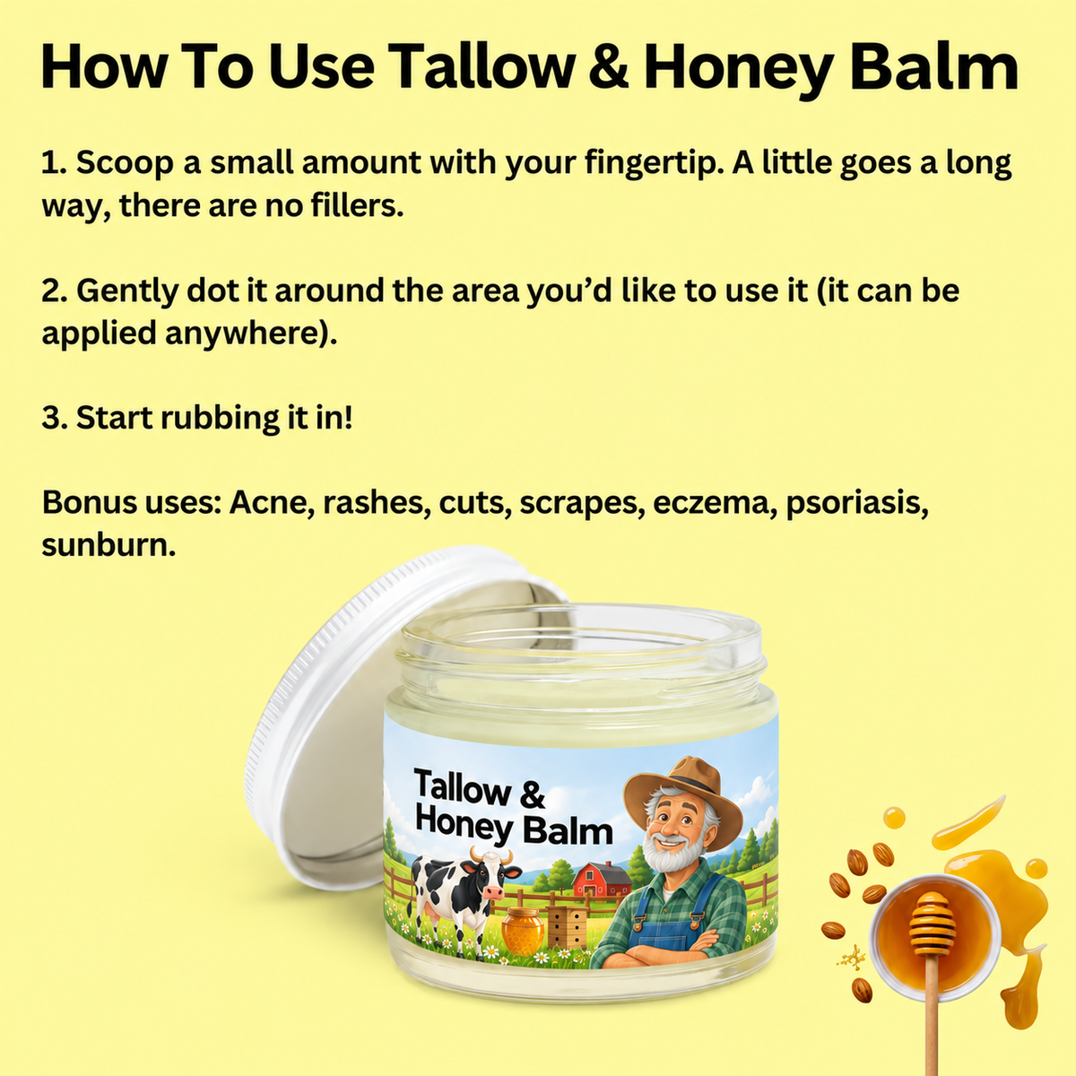 Tallow & Honey Balm - 2 oz