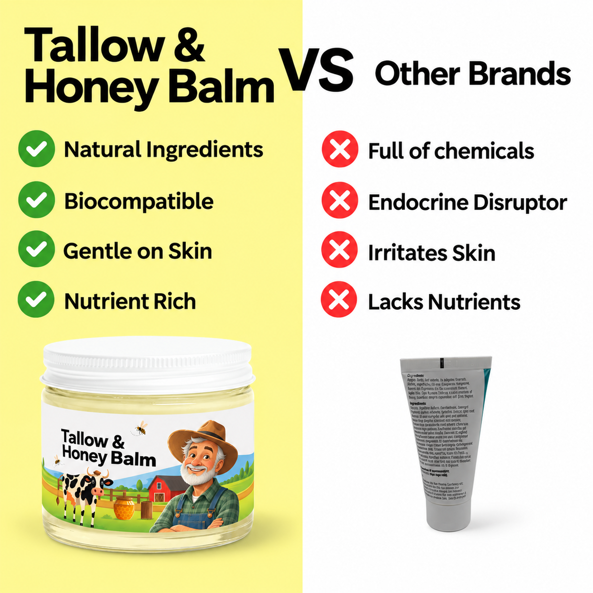 No Essential Oils - Tallow & Honey Balm